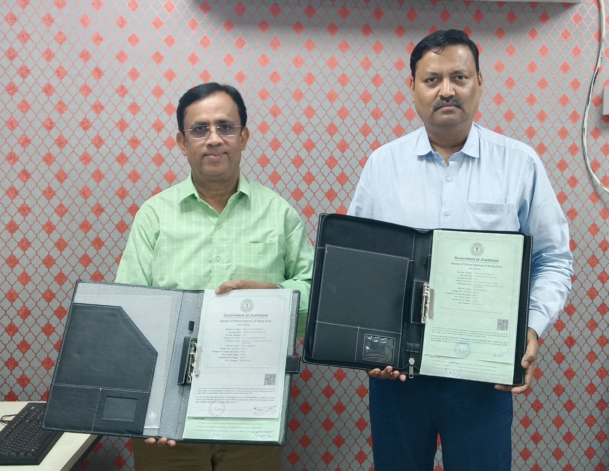 MOU WITH TECHNOLOGY RESOURCES COMMUNICATION AND SERVICE CENTRE, JAMSHEDPUR TO PROMOTE SUSTAINABLE LIVELIHOOD OPPORTUNITIES AMONG LOCAL FARMERS IN RANCHI, JHARKHAND - Thumbnail
